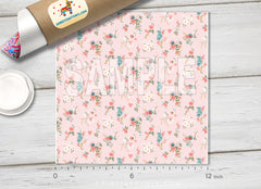 Trendy Flower Patterned Adhesive Vinyl 147