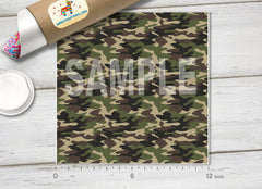 Green Military Camouflage Patterned HTV 046