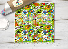 Comic Bubbles Patterned Adhesive Vinyl 259 - Donkey Craft Vinyl