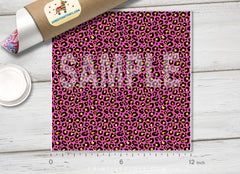 Pink Leopard Camouflage Printed HTV- 782