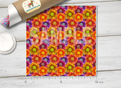 Sunflower Flower Patterned HTV 435