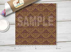 Golden Damask Patterned HTV 506