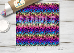 Rainbow Leopard Patterned HTV1040