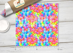 Watercolor Rainbow Balloon Patterned HTV-844
