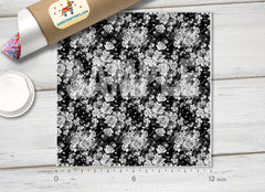 Black white Roses Patterned HTV 631