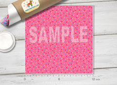 Floral Patterned Adhesive Vinyl 428 - Donkey Craft Vinyl