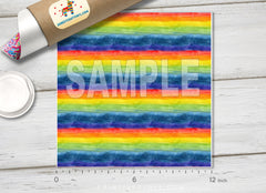Rainbow Watercolor Patterned HTV 378