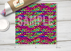 Rainbow Leopard Patterned HTV 1193
