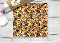 Summer Leopard Flower Patterned HTV 429