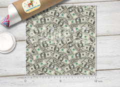 Hundr Dollar Bill Patterned HTV 1178
