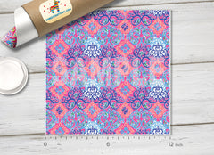 Lilly P Inspired Damask Patterned Heat Transfer Vinyl-L018