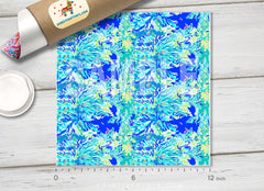 Blue wade Patterned HTV L106