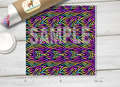 Rainbow Zebra Patterned HTV 1045