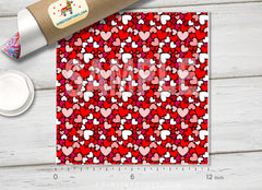 Valentines Hearts Patterned HTV 634