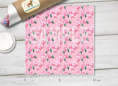 Pink Watercolor Azalea Patterned HTV 622