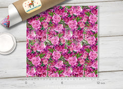Watercolor Floral Printed Vinyl/ Indoor Vinyl/ Outdoor Vinyl/ Heat Transfer Vinyl-514
