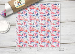 Rose pink flamingos Patterned HTV 675