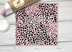 Pink Leopard pattern Printed HTV-857