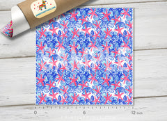 Lilly P Inspired Stafishs and Shells Patterned HTV-L011