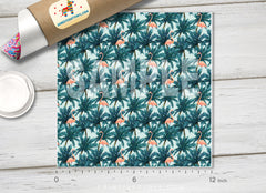 Palm Tree Flamingo Patterned HTV 1137
