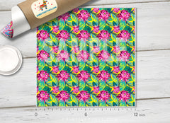 Tropical Lotus Flowers Patterned HTV 994