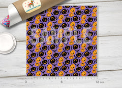 Purple Pumpkin Patterned HTV H024