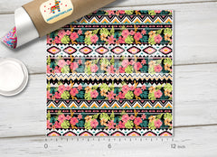 Ethnic mix tropical flower Patterned HTV-020