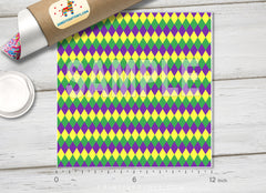 Mardi Gras geometric Patterned HTV 627