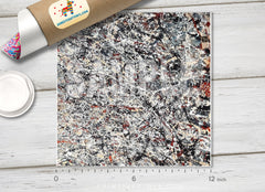 Abstract Oil Paint Patterned HTV 1363