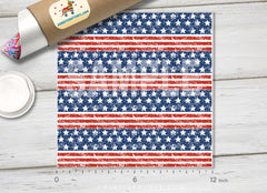 Grunge USA Stars and Stripes painted Printed Vinyl/ Indoor/ Outdoor/ Heat Transfer Vinyl-357 - Printive Vinyl | Patterned Vinyl
