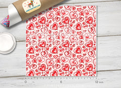 Valentines Heart Patterned Adhesive Vinyl 346