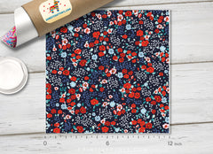 Flower Patterned Adhesive Vinyl 273 - Donkey Craft Vinyl
