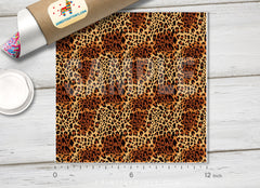 Fall Leopard animal print Patterned HTV-542