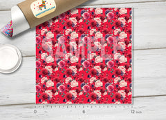 Watercolor Floral Roses Patterned HTV 550
