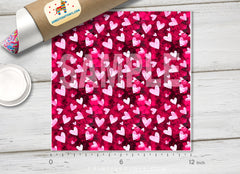 Valentines day Hearts Patterned HTV 629