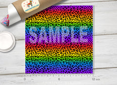 Rainbow Leopard Patterned HTV-1209