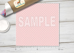 Pink Black Polkadot Patterned HTV 568