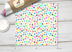 Colorful Paw Patterned HTV 1173