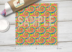 Spiral Tie Dye Patterned HTV 1025