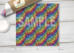 Rainbow Leopard Patterned HTV 350
