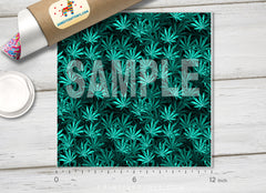 Cannabis Marijuana leaves Patterned HTV 579