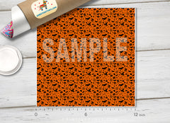 Halloween orange festive Patterned HTV 156