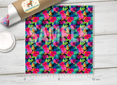 Tropical Flower Patterned Adhesive Vinyl 042