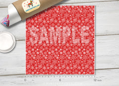 Christmas decorative snowflakes Pattern printed Vinyl/ Indoor/ Outdoor/ Heat Transfer Vinyl- 155 - Printive Vinyl | Patterned Vinyl