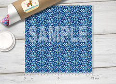 Blue Leopard Patterned HTV 257