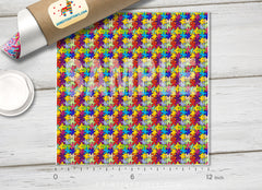 Puzzle Patterned Adhesive Vinyl 374