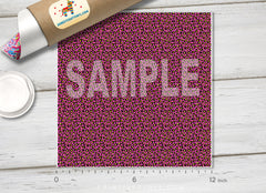 Pink Leopard Camouflage Printed HTV- 782
