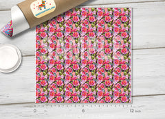 Watercolor Peonies  Patterned HTV 428