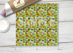 Comic Bubbles Patterned Adhesive Vinyl 259 - Donkey Craft Vinyl