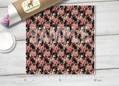 Vintage Rose Patterned Adhesive Vinyl 080